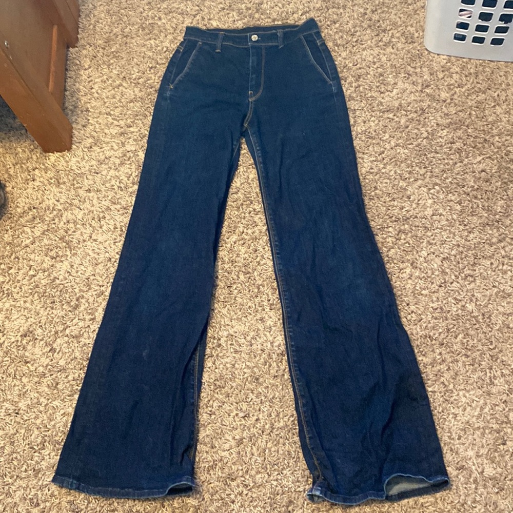 7FAMK Flare Trouser Dark Wash Jeans